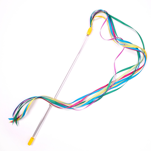 Streamers On A Rod Cat Toy